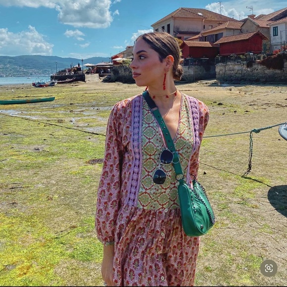 Zara Dresses & Skirts - Zara crotchet trim printed dress